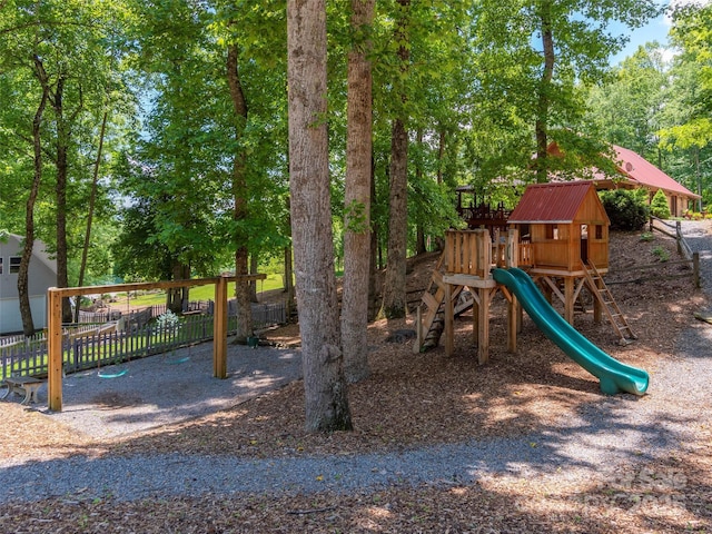 41 Trapper Ln, Waynesville, NC 28785 - view of jungle gym with fence