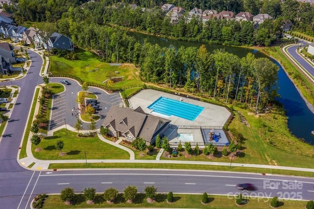 515 Lizzie Ln, Fort Mill, SC 29708 - aerial view of a nearby body of water and a pool area