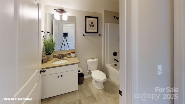 106 Noah Ln, Troutman, NC 28166 - bathroom with vanity, toilet, and shower / washtub combination