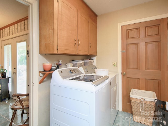 269 Johnson Dairy Rd, Mooresville, NC 28115 - laundry room with washer and dryer, cabinet space, and tile patterned flooring