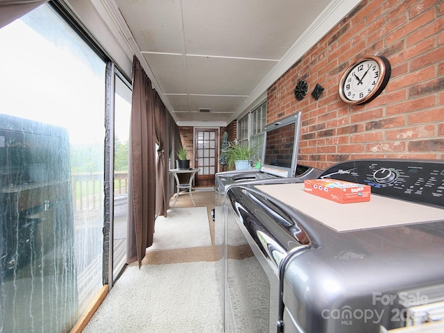269 Johnson Dairy Rd, Mooresville, NC 28115 - sunroom / solarium featuring washer and dryer and healthy amount of natural light