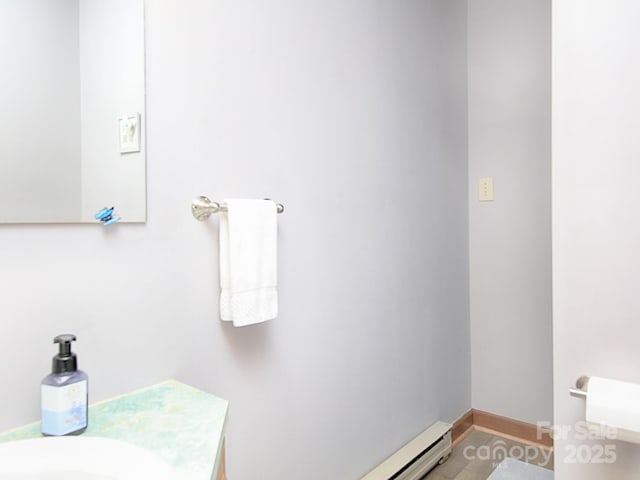 269 Johnson Dairy Rd, Mooresville, NC 28115 - half bathroom featuring vanity and baseboards