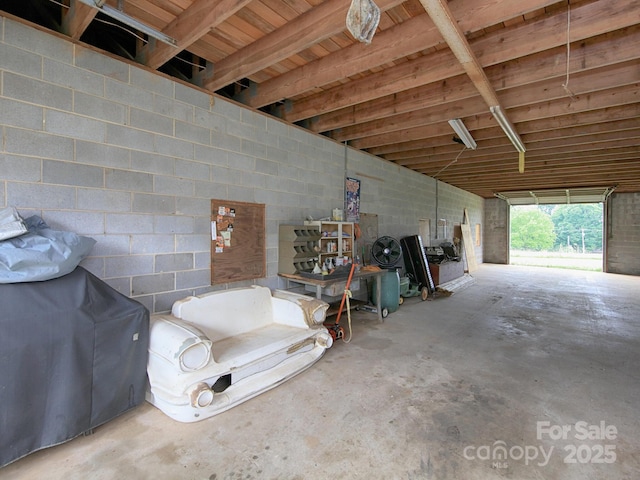 269 Johnson Dairy Rd, Mooresville, NC 28115 - garage with concrete block wall