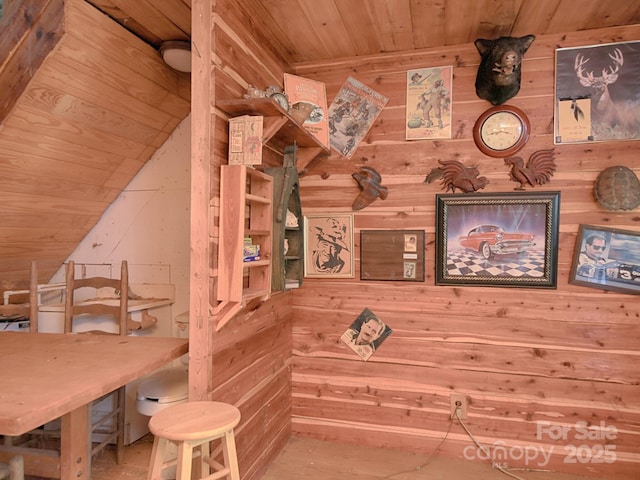 269 Johnson Dairy Rd, Mooresville, NC 28115 - detailed view of wood ceiling and wooden walls