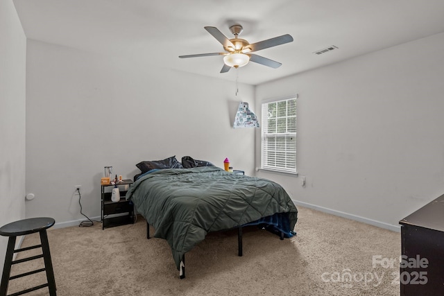 413 Wheat Field Dr, Mount Holly, NC 28120 - bedroom featuring carpet flooring, baseboards, and ceiling fan