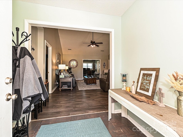 202 Cameron Dr, Kings Mountain, NC 28086 - entryway with a ceiling fan and baseboards