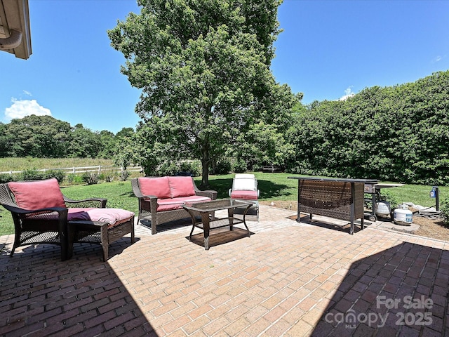 202 Cameron Dr, Kings Mountain, NC 28086 - view of patio / terrace with outdoor lounge area