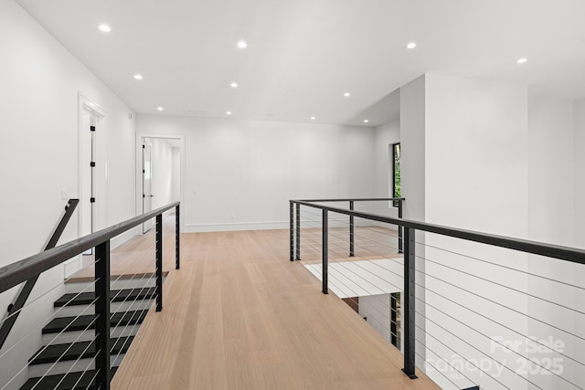 78 Running Creek Trl Unit 93, Arden, NC 28704 - corridor featuring an upstairs landing, recessed lighting, light wood-style floors, and baseboards