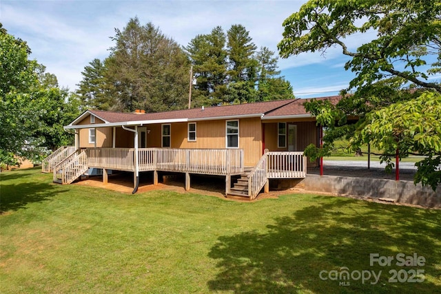428 Jackson Rd, Fletcher, NC 28732 - back of house featuring stairs and a yard