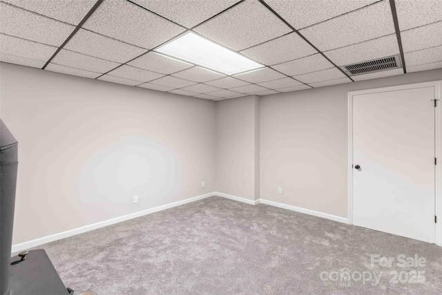 428 Jackson Rd, Fletcher, NC 28732 - finished basement featuring carpet flooring, a drop ceiling, and baseboards