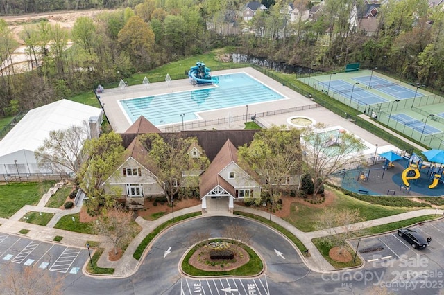 1564 Trippett St NW, Concord, NC 28027 - aerial view of a pool