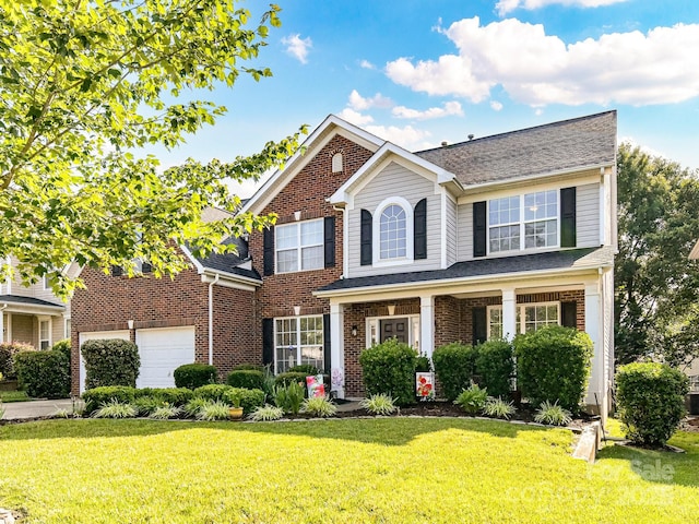 1564 Trippett St NW, Concord, NC 28027 - traditional-style house featuring a front yard and brick siding