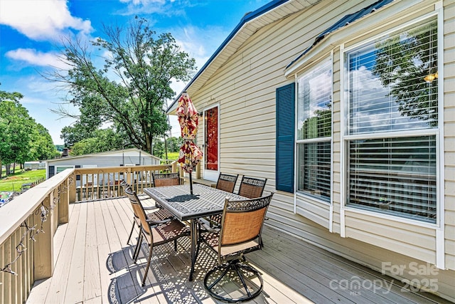 4920 Longfield St, Claremont, NC 28610 - deck featuring outdoor dining space