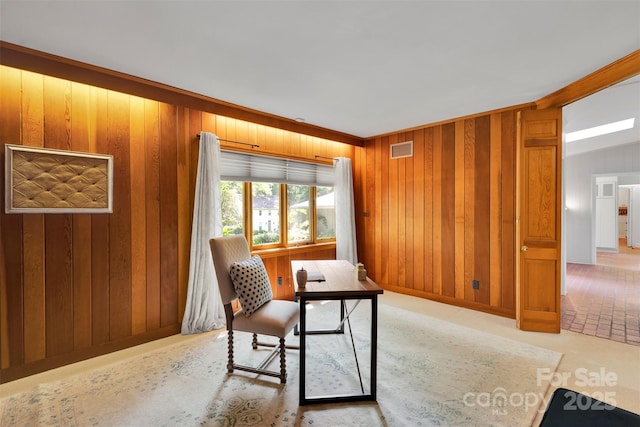 331 Glen Oaks Rd, Charlotte, NC 28270 - office featuring wood walls and baseboards