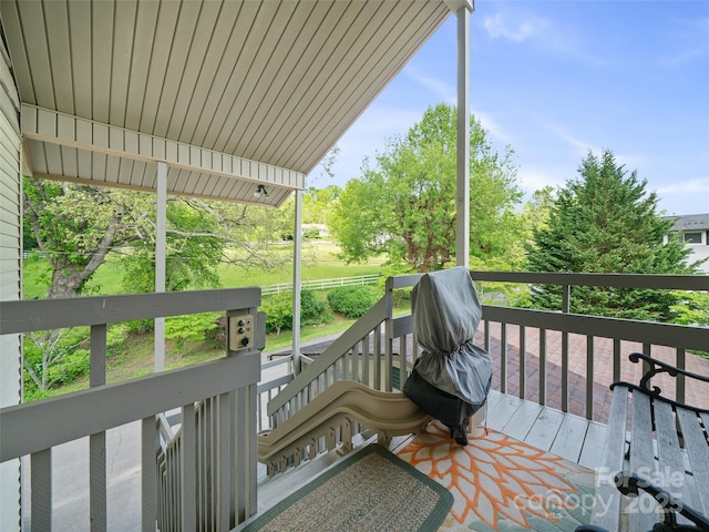 301 Fairway Ln, Spruce Pine, NC 28777 - view of wooden terrace