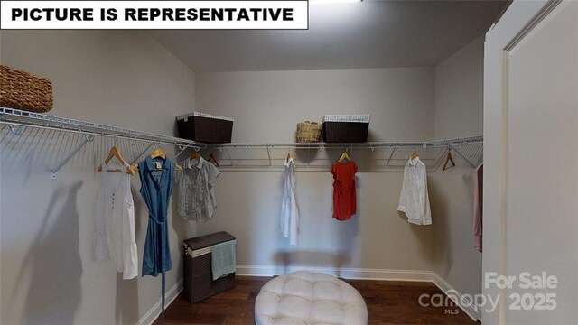 124 S Shayna Rd, Troutman, NC 28166 - spacious closet featuring wood finished floors