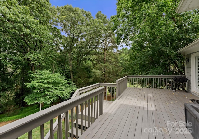 4101 Fairway Downs Ct Unit 9, Charlotte, NC 28277 - wooden terrace with a grill