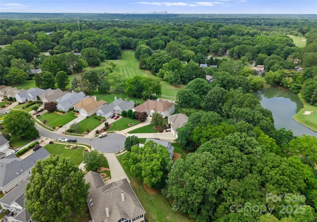 4101 Fairway Downs Ct Unit 9, Charlotte, NC 28277 - aerial view of residential area with a large body of water and a heavily wooded area