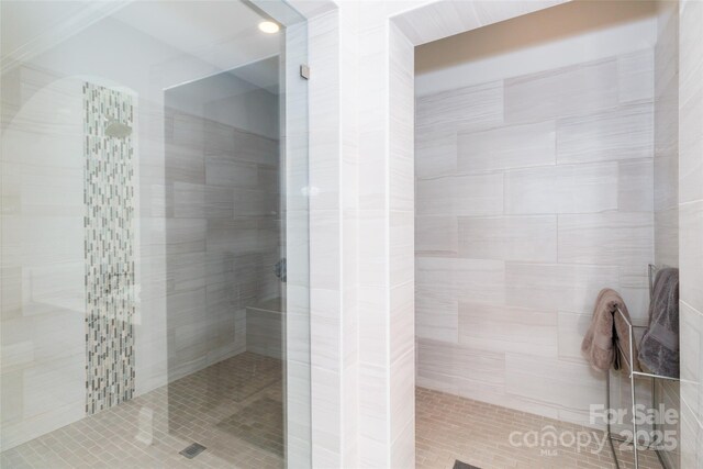 324 Squash Harvest Ct, Matthews, NC 28104 - bathroom with tiled shower