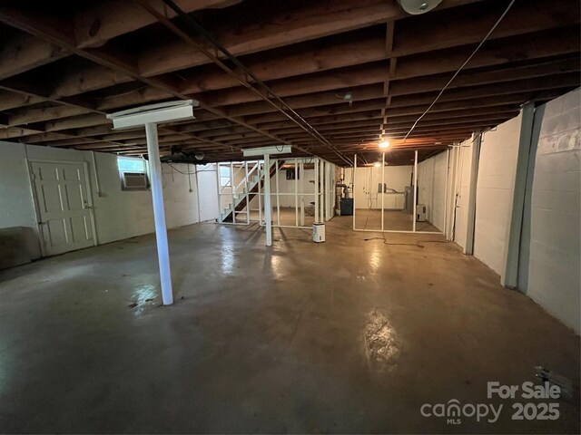511 Evelyn Ave, Kannapolis, NC 28083 - unfinished below grade area featuring stairs
