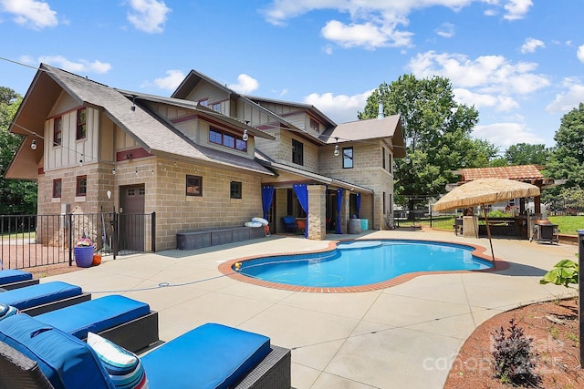 14701 Cabarrus Rd, Mint Hill, NC 28227 - view of pool with a gazebo and a patio area