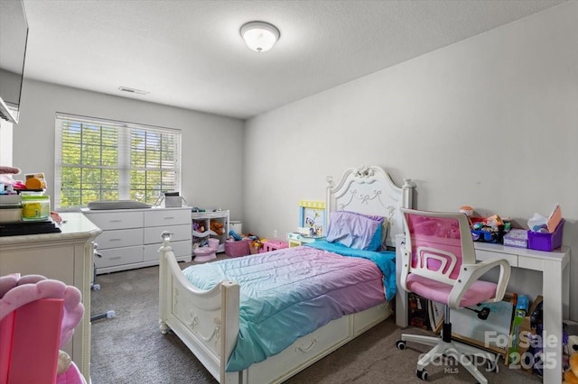 bedroom featuring carpet