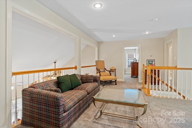 3124 17th Street Ln NE, Hickory, NC 28601 - carpeted living area featuring recessed lighting and baseboards
