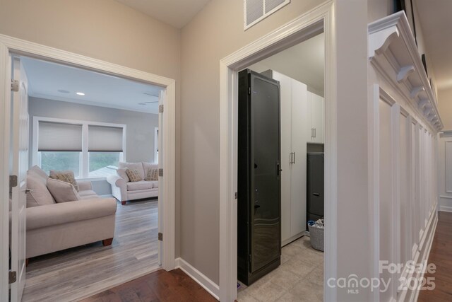 3666 Jacinta Ct, Tega Cay, SC 29708 - hallway featuring baseboards and wood finished floors