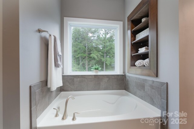 3666 Jacinta Ct, Tega Cay, SC 29708 - full bathroom featuring a garden tub and healthy amount of natural light