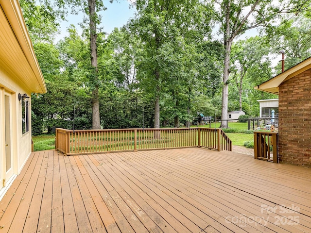 1049 Regency Dr, Charlotte, NC 28211 - deck featuring view of scattered trees