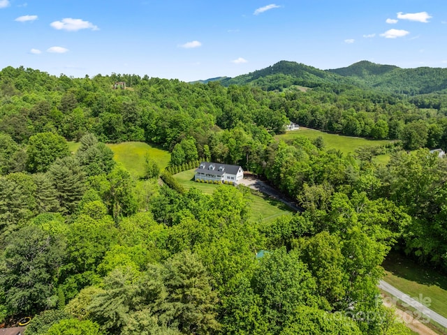 642 Bull Creek Rd, Mars Hill, NC 28754 - drone / aerial view of a heavily wooded area and mountains