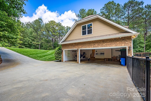206 Ridge Top Dr, Connelly Springs, NC 28612 - view of side of property with brick siding and a garage