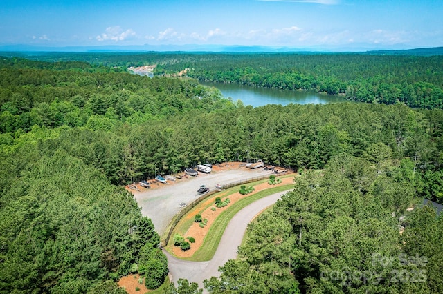 206 Ridge Top Dr, Connelly Springs, NC 28612 - drone / aerial view of a heavily wooded area and a nearby body of water