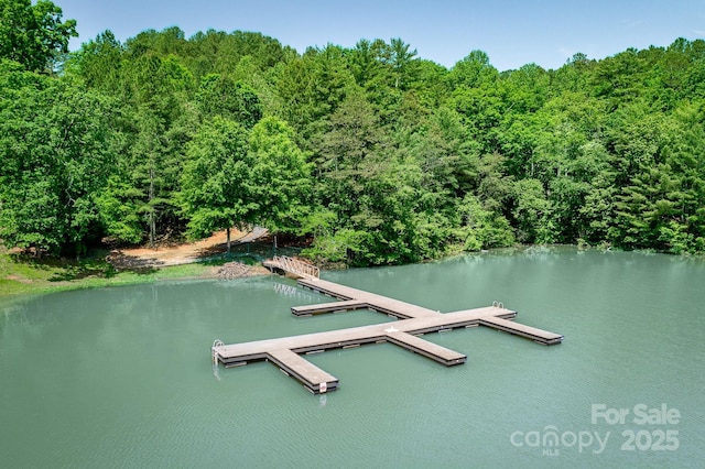 206 Ridge Top Dr, Connelly Springs, NC 28612 - dock with a wooded view and a water view