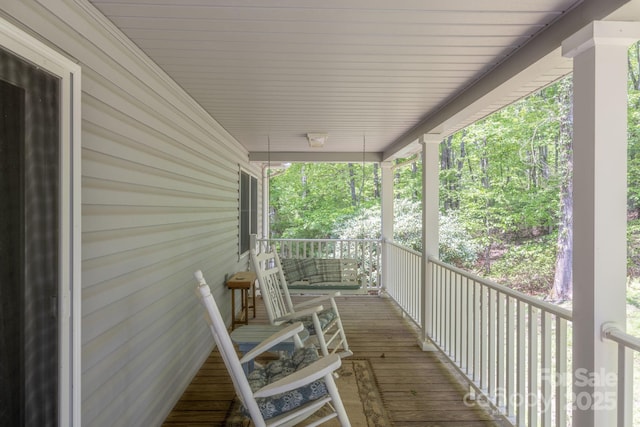 view of wooden deck