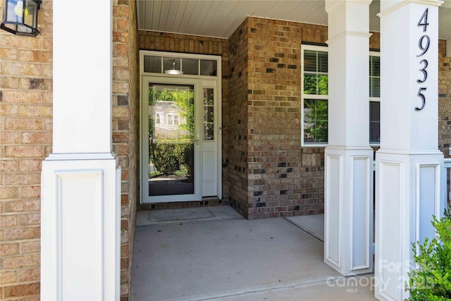 4935 Norman Park Pl, Clover, SC 29710 - doorway to property with brick siding and a porch