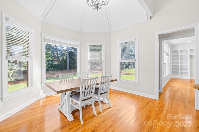 10024 Hazelview Dr, Charlotte, NC 28277 - dining space with plenty of natural light, light wood-type flooring, and baseboards