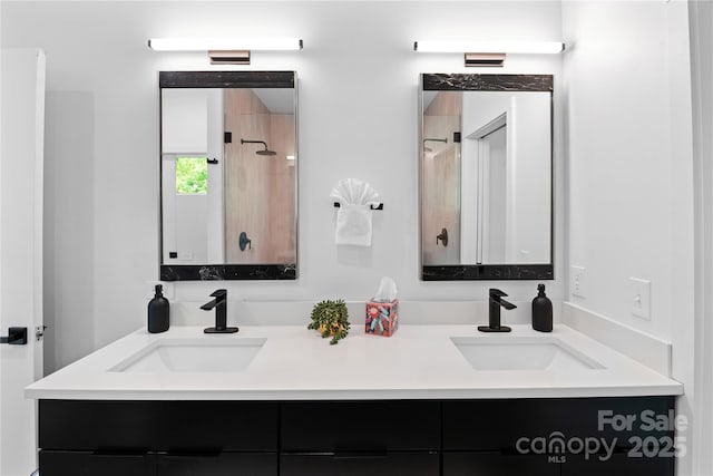 7 Big Rocky Top Dr, Weaverville, NC 28787 - bathroom with double vanity and a shower
