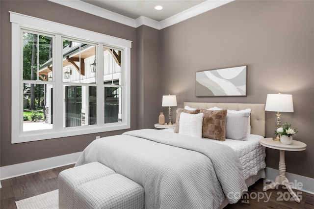 7703 Juniper Ln, Denver, NC 28037 - bedroom featuring baseboards, wood finished floors, and recessed lighting