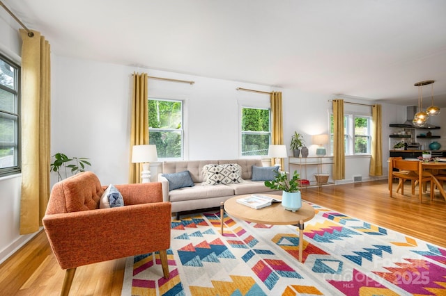 12 Canterbury Rd, Asheville, NC 28805 - living area with wood finished floors and healthy amount of natural light