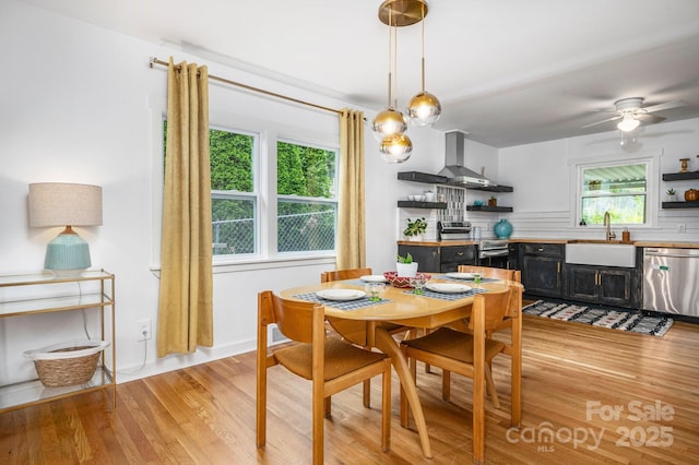 12 Canterbury Rd, Asheville, NC 28805 - dining space with light wood finished floors and ceiling fan
