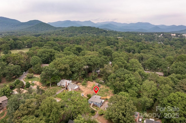 12 Canterbury Rd, Asheville, NC 28805 - drone / aerial view of a heavily wooded area and mountains
