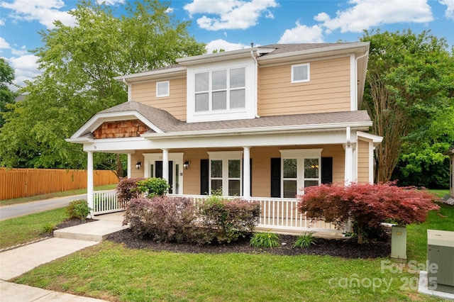 14034 Cedar Pond Cir, Huntersville, NC 28078 - view of front of home featuring covered porch and roof with shingles