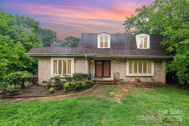 9139 Robert Frost Ln, Charlotte, NC 28213 - view of front of home with crawl space, brick siding, and a shingled roof