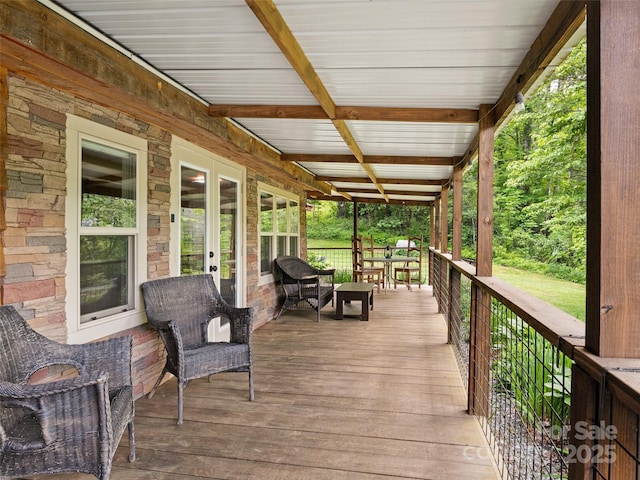 161 Moody Mountain Rd, Burnsville, NC 28714 - deck with french doors