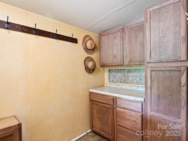 161 Moody Mountain Rd, Burnsville, NC 28714 - kitchen with light countertops and baseboards