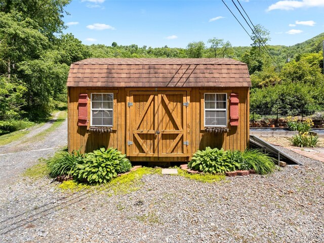 161 Moody Mountain Rd, Burnsville, NC 28714 - view of shed featuring fence