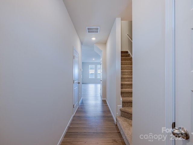 2541 Ruby Dixon Crossing Dr Unit 18, Gastonia, NC 28056 - corridor featuring wood finished floors, stairs, recessed lighting, and baseboards