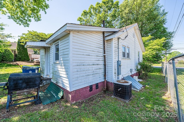 3042 N Oxford St, Claremont, NC 28610 - view of property exterior featuring central air condition unit and crawl space