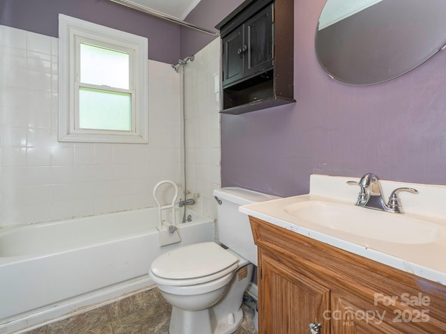 876 Stowe Ln, Gastonia, NC 28056 - full bath featuring vanity, bathing tub / shower combination, and toilet